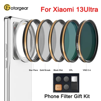 Комплект Фильтров Для Мобильного Телефона Fotorgear Для Xiaomi 13Ultra 67mm Phone Filter Чехол Для Телефона Star Flare/Gold Streak/Black Mist/CPL Фильтр