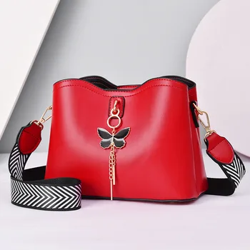 Модная новая женская маленькая квадратная сумка Классическая повседневная сумка Высококачественная сумка через плечо Большая вместительная сумка через плечо с бабочкой