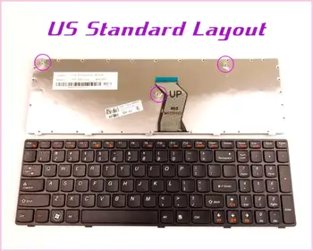 Новая клавиатура с американской раскладкой для ноутбука LENOVO V109820BS1 NSK-B20SN N4L-US 9Z.N5GSN.001/Тетрадь с рамкой