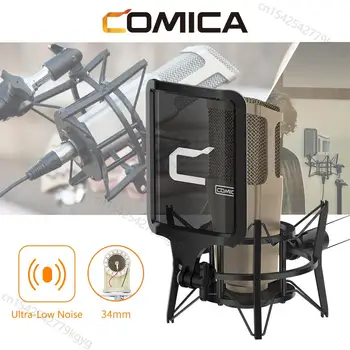 Профессиональный кардиоидный конденсаторный микрофон Comica STM01, студийный микрофон для записи вокала, потокового видео с YouTube, подкаста