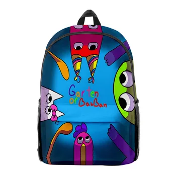 Аниме-рюкзак Garten of Banban с 3D-принтом из мультфильма Аниме Оксфорд Водонепроницаемый Школьный рюкзак для мальчиков и девочек, дорожная сумка для ноутбука