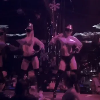 Сексуальный костюм Bar gogo Европа и Америка ночной клуб бар преувеличенно заостренная грудь костюм ds