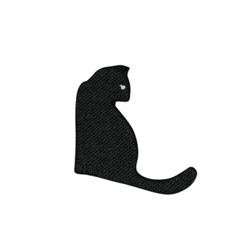 Нашивки с вышивкой Черного кота, нашивки с вышивкой милых животных, накладки на одежду, шляпы, украшения для обуви, аппликации, маленький размер