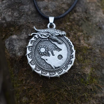 1шт норвежские викинги Кельтикс инь ян волк дракон ожерелье дух ювелирные изделия
