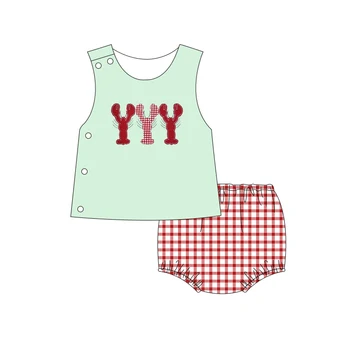 Комплекты с короткими штанами в полоску для мальчиков, комплект одежды для маленьких мальчиков, летняя детская одежда для малышей, бутик-комплекты для младенцев