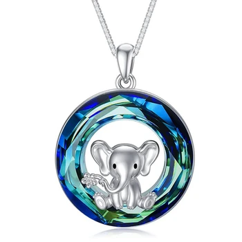 2023 Новое изысканное модное круглое ожерелье в виде слона из цинкового сплава, ювелирные изделия в виде слона, женское ожерелье, подарок на годовщину, свадебные украшения