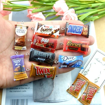 Милые подвески из шоколадных конфет для изготовления ювелирных изделий Серьги 