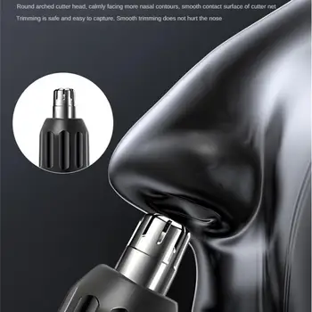 Перезаряжаемый триммер для волос в носу, мужской женский электрический прибор для бритья носа, портативный для путешествий, безопасный уход за лицом, косметическая эпиляция