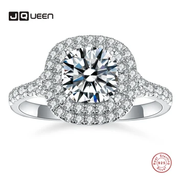 Кольцо из стерлингового серебра 925 пробы, Ювелирное кольцо с квадратным муассанитом классической огранки 3 карата, Ювелирное кольцо с муассанитом для женщин