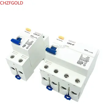 Автоматический выключатель остаточного тока CHZFGOLD 230 В С Защитой От перегрузки по току и короткого Замыкания RCBO RCCB MCB 4P25A DZ30LEPNL DPNL
