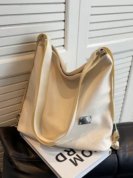 Простой стиль 2023, новые роскошные дизайнерские сумки через плечо, универсальная сумка-тоут большой емкости для женщин, модные повседневные сумки через плечо