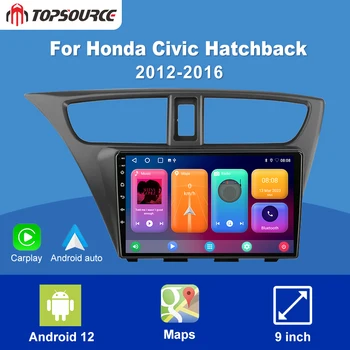 ТОПОВЫЙ Android 12 TS18 Беспроводной CarPlay для Honda CIVIC 2012 2013 2014 2015 2016 Сеть 4G GPS Автомагнитола Мультимедийный плеер