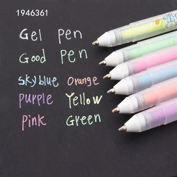 Цветные Чернила 0,8 ММ Гелевая Ручка Унисекс Ручки Подарок Для Детей Канцелярские Принадлежности Офисное Обучение Студенческие Школьные Принадлежности