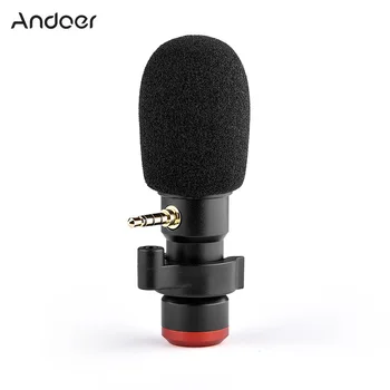 Andoer MIC06 Мини-Подключаемый Микрофон для смартфона 3,5 мм TRRS-Штекер для Видеозаписи Прямой Трансляции Онлайн-Пения В Чате