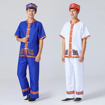 Мужская одежда хмонгов национальный китайский народный танец современная одежда хмонгов танцевальные костюмы классический дизайн одежды хмонгов FF2003