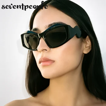 Роскошные Брендовые дизайнерские солнцезащитные очки с геометрическим рисунком, женские модные солнцезащитные очки неправильной формы для унисекс, Новинка в солнцезащитных очках 