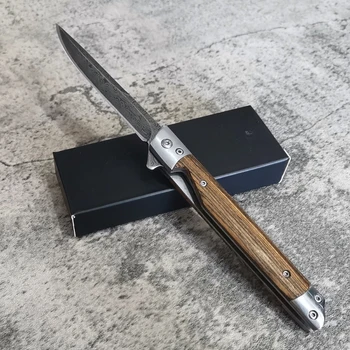 Высококачественный нож со складным лезвием из дамасской стали, уличный нож для резки, военный нож для кемпинга, портативный фруктовый нож, карманные ножи