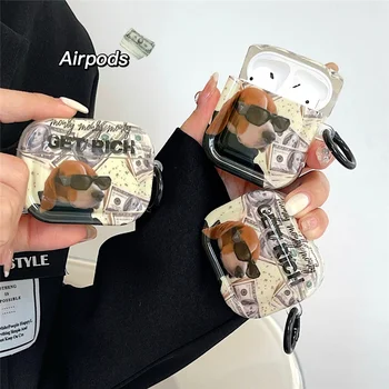 Ретро этикетка чехол для наушников airpods pro 3 беспроводная зарядная коробка Bluetooth для airpod 2 1 Забавные чехлы для собак мягкий силиконовый чехол