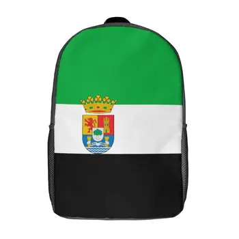 17-дюймовый Плечевой рюкзак Flag of Extremadura (с Гербом), Прочная Горячая Распродажа, Рулон Одеяла Для Пикников