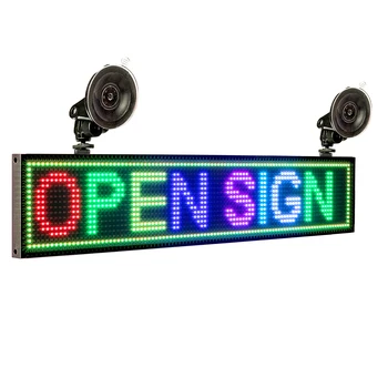 50-сантиметровая светодиодная вывеска, полноцветная RGB, Wi-Fi, программируемая прокрутка, светодиодный экран с SMD сообщением для автомобиля/витрины магазина