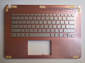 Американская клавиатура для Sony SVF1421H4E SVF1421MSG SVF1421PSG SVF1421QSG SVF1421S0C + серебристая клавиша + розовая подставка для рук + без тачпада + без подсветки