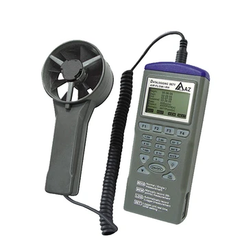 AZ9671 Цифровой Анемометр Температуры RH, Регистратор Данных, Измеритель Расхода воздуха, Ручной Гигротермограф с Диапазоном Скорости Ветра 0,6 ~ 32 М/С