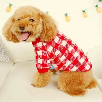 Одежда для домашних животных Костюм Собаки Кошки Свитер с цветочным принтом в сетку и полоску Тедди Бишон