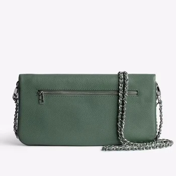 Дизайнерская Роскошная Зеленая сумка с логотипом Wing из натуральной кожи, Женская сумка через плечо, Декоративные сумки, сумка-мессенджер