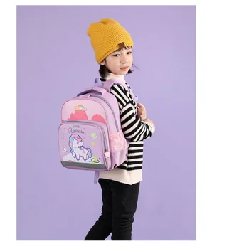 Рюкзак для начальной школы, мультяшный рюкзак для детского сада, дышащий и снижающий нагрузку рюкзак для мальчиков и девочек