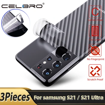 Задняя защитная пленка для Samsung Galaxy S21 Plus Ultra Screen Protector Прозрачная наклейка из углеродного волокна для Samsung S21 Plus Ultra 5G