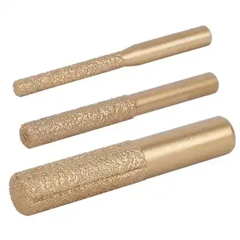  Фрезы с золотым паяным фрезером с прямым хвостовиком для кварцевого камня, мраморного шва, прямой фрезер