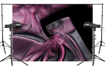 Абстрактный фон для фотосъемки Объемные черно фиолетовые фоны Фон для художественной фотостудии 7x5 футов