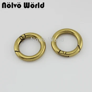 20-100шт 4 размера 16-19-25-32 мм, матово-золотое прочное уплотнительное кольцо для сумок, пружинное кольцо толщиной 5/8 дюйма для кошелька