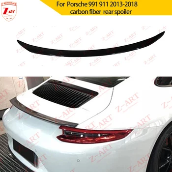 Задний Спойлер Z-ART Из Углеродного Волокна Для Porsche 991 911 2013-2018 Багажник Автомобиля, Спойлер Для Багажника, Обвес Заднего крыла
