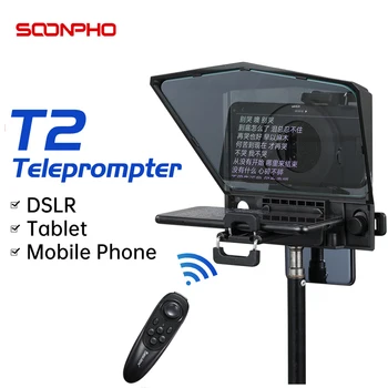 Телесуфлер SOONPHO T2 для камеры смартфона с большим экраном, профессиональная видеозапись интервью в прямом эфире
