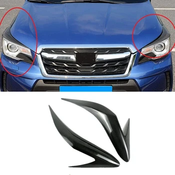 для Subaru Forester 2013-2018; Автомобильная наклейка из углеродного волокна; Передние Фары; Аксессуары для отделки бровей и век