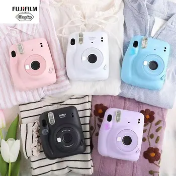 Подлинная Камера Fuji Instax Mini 11 Fujifilm Instant Film Camera Origin Розового/Синего/Серого/Белого/Фиолетового цвета с Пленкой Instax Mini