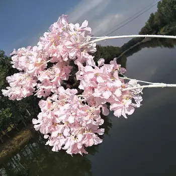 Имитация восточного 10шт яркого искусственного цветка Изысканный цветок из искусственного шелка с визуальным эффектом вишни для дома