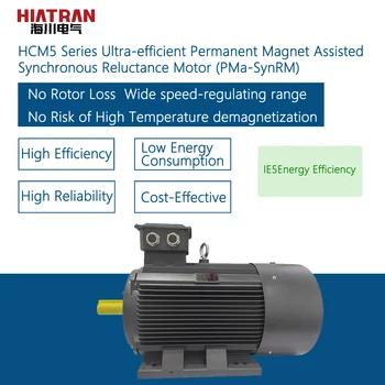 Электродвигатель серии HCM5 мощностью 3 кВт-1000 об / мин, сверхэффективный синхронный реактивный двигатель с постоянным магнитом (PMa-SynRM)