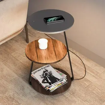 Торшер для спальни беспроводная зарядка светильник для гостиной сбоку от дивана несколько дизайнерских полок прикроватный столик атмосфера