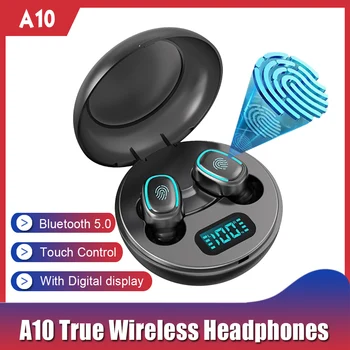 A10 True Wireless Наушники Bluetooth 5.0 Mini TWS Наушники-вкладыши С защитой от пота Спортивная Гарнитура Беспроводные Наушники-вкладыши с микрофоном