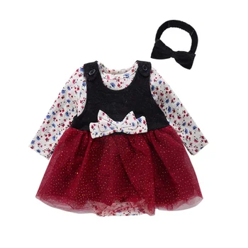Комплект Одежды из 3 предметов для новорожденных, радужные платья, осенне-зимняя теплая одежда 0-12 м