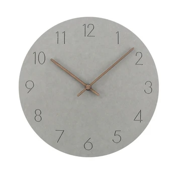 594C Круглые деревянные настенные часы для украшения Современные простые настенные часы для офиса Дома