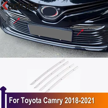 Молдинг радиаторной решетки автомобиля, Декоративная накладка для Toyota Camry LE XLE Hybrid 2018-2021, Защитная Наклейка, Внешние Аксессуары