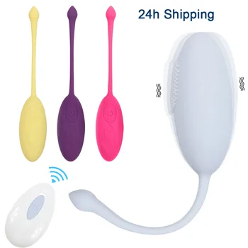 Беспроводной Bluetooth Фаллоимитатор Вибратор Секс-игрушки для женщин с дистанционным управлением, Вибрационный Вагинальный шарик, трусики-игрушка для взрослых 18