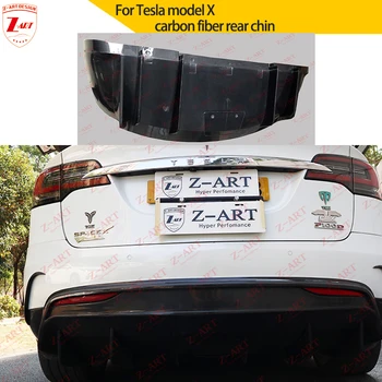 Спойлер заднего бампера из углеродного волокна Z-ART, диффузор для Tesla Model X, задняя губа, задний подбородок, задний нижний спойлер