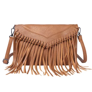 Женские сумки, роскошная женская сумка-мессенджер, дизайнерская сумка-конверт, женская сумка через плечо из мягкой искусственной кожи с кисточками.