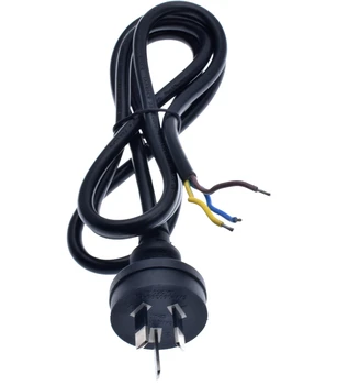 Основной кабель с открытым концом 250 В, универсальный черный удлинитель длиной 4,9 фута, нестандартной длины AU, 3-контактный штекер переменного тока, шнур питания